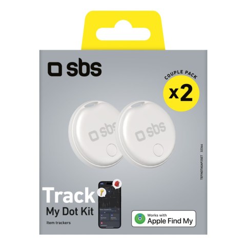 Lokalizator do kluczy roweru kompatybilny z Apple Find My Track My Circle biały - 2 szt.