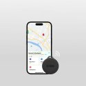 Lokalizator kompatybilny z Apple Find My wodoodporny IP65 Track My Circle - czarny