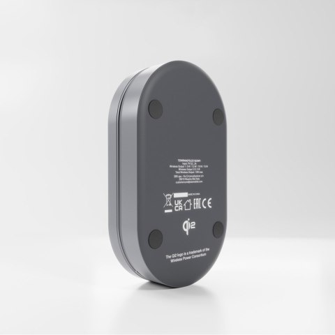 Stacja ładująca 3w1 bezprzewodowa składana do iPhone Apple Watch AirPods QI2 MFI - czarna