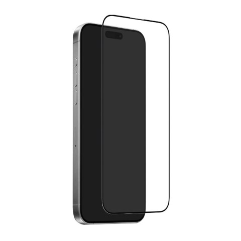 Szkło hartowane na iPhone 17 Pro Max z aplikatorem i czarną ramką Puro Frame