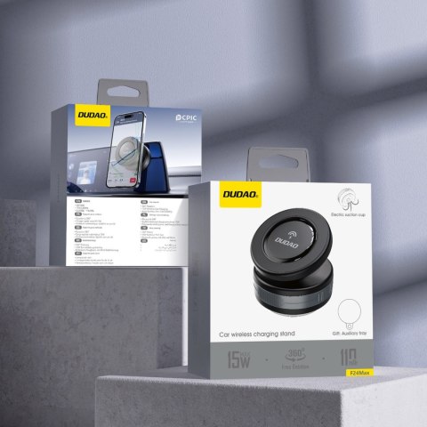 Uchwyt samochodowy z ładowarką bezprzewodową przyssawką do smartfona MagSafe 15W