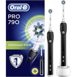 Oral-B Toothbrush PRO 790 Cross Action Electric, Black/white, 1, Number of brush heads included 2