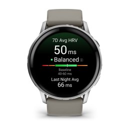 Zegarek Garmin Venu 4, 45mm AMOLED Silver Grey