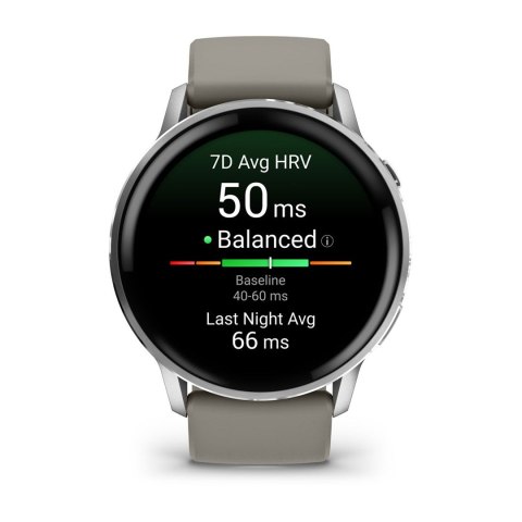 Zegarek Garmin Venu 4, 45mm AMOLED Silver Grey