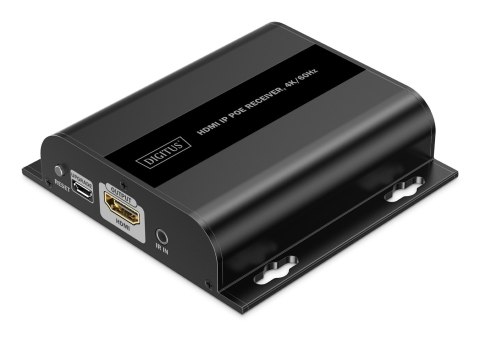 Dodatkowy odbiornik do DS-55353, przedłużacz (extender) po skrętce kat.6 HDMI 4K/60Hz przez IP 1G lub do 120m/200m z PoE
