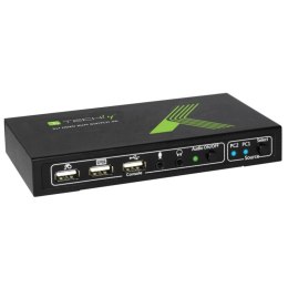 Techly 2x1 USB HDMI KVM Switch 4Kx2K IDATA KVM-HDMI2U przełącznik KVM Czarny