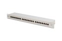 Digitus Panel krosowy (patch panel) 19'' 24x RJ45, LSA poziom, kat.6, ekranowany, 1U, szary, prowadnica kabli