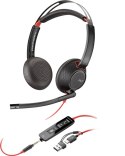 Słuchawki Poly Blackwire 5220 Stereo USB-C Headset +3.5mm Plug +USB-C/A Adapter 8X231AA