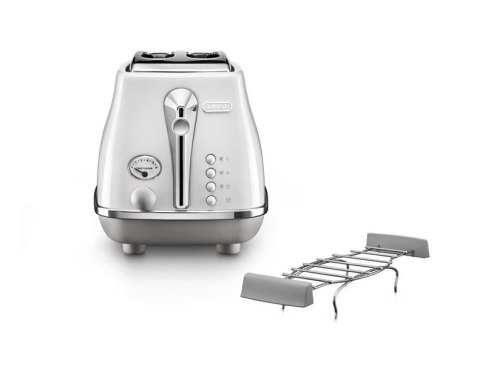 Toster DeLonghi CTOC2103.W Icona Capitals 900W Biały