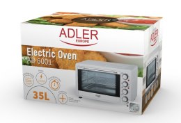 Adler AD 6001 34 L, Mini Oven, White, 1600 W