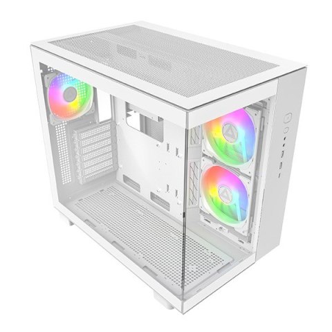 Obudowa PC Montech KING 65 PRO, Midi-Tower, ATX, ARGB, Szkło Hartowane - biała