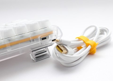 Mini klawiatura gamingowa Ducky One 3 Aura White USB QWERTY Amerykański międzynarodowy Biały