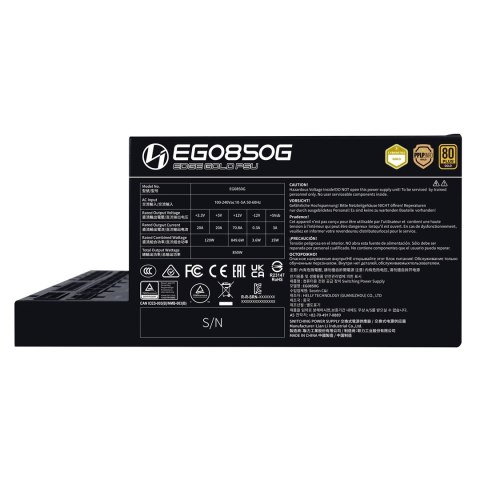 Lian Li EG0850G moduł zasilaczy 850 W 24-pin ATX SFX Czarny