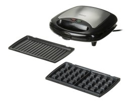 Camry CR 3024 Black/Silver, Sandwich maker, 730 W, Number of plates 3, Number of sandwiches 2