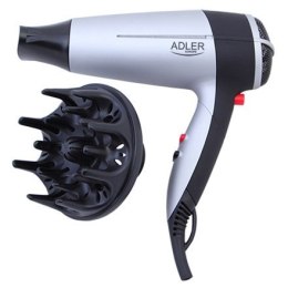 Hair Dryer Adler Warranty 24 month(s), Foldable handle, Motor type DC, 2000 W, White/Black