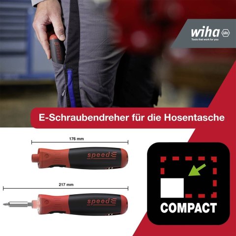 WIHA Wkrętak elektryczny 1/4" speed PocketDrive 31 bitów