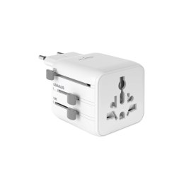 Adapter podróżny uniwersalny przejściówka do gniazdek elektrycznych EU UK US AUS - biały
