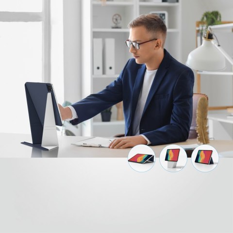 Etui ochronne z podstawką na iPad Air M3 11'' - niebieskie