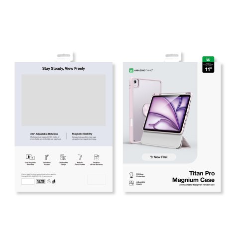 Etui pokrowiec magnetyczny na iPad Air M3 11'' - różowe