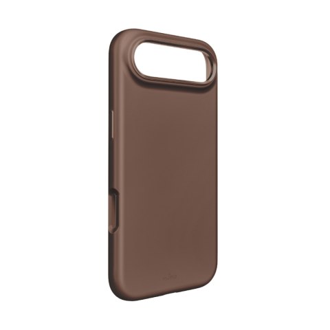 Etui silikonowe na iPhone 17 Air z ochrona aparatu aluminiowymi przyciskami MagSafe - brązowe