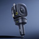 Ładowarka samochodowa USB-C USB-A ze zwijanymi kablami USB-C 60W - czarna