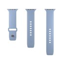 Pasek silikonowy do zegarka Apple Watch 42 44 45 49 mm Icon jasnoniebieski - 2 szt.
