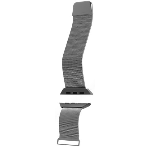 Pasek ze stali nierdzewnej do zegarka Apple Watch 38 40 41 mm Milanese - srebrny
