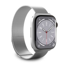 Pasek ze stali nierdzewnej do zegarka Apple Watch 42 44 45 49 mm Milanese - srebrny
