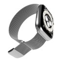 Pasek ze stali nierdzewnej do zegarka Apple Watch 42 44 45 49 mm Milanese - srebrny