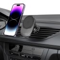Uchwyt samochodowy na telefon z ładowarką indukcyjną na kokpit kratkę MagSafe 15W - czarny