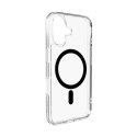 Etui pokrowiec case na iPhone 17 Lite Mag MagSafe - przezroczyste czarny pierścień