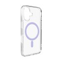 Etui pokrowiec case na iPhone 17 Lite Mag MagSafe - przezroczyste różowy pierścień