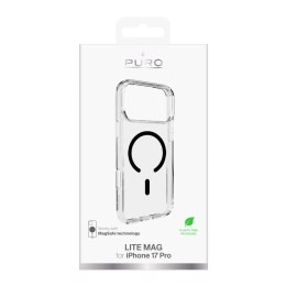 Etui pokrowiec case na iPhone 17 Pro Lite Mag MagSafe - przezroczyste czarny pierścień
