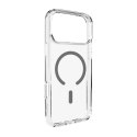 Etui pokrowiec case na iPhone 17 Pro Lite Mag MagSafe - przezroczyste szary pierścień