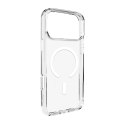 Etui pokrowiec case na iPhone 17 Pro Max Lite Mag MagSafe - przezroczyste biały pierścień