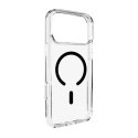 Etui pokrowiec case na iPhone 17 Pro Max Lite Mag MagSafe - przezroczyste czarny pierścień
