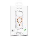 Etui pokrowiec case na iPhone 17 Pro Max Lite Mag MagSafe - przezroczyste pomarańczowy pierścień