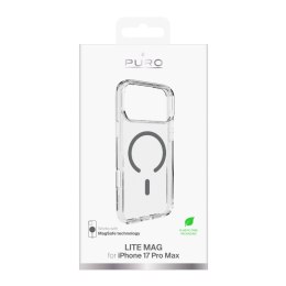 Etui pokrowiec case na iPhone 17 Pro Max Lite Mag MagSafe - przezroczyste szary pierścień