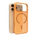 Etui silikonowe na iPhone 17 Pro Max Magsafe Daylight - półprzezroczyste pomarańczowe