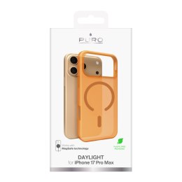 Etui silikonowe na iPhone 17 Pro Max Magsafe Daylight - półprzezroczyste pomarańczowe