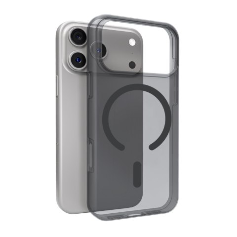 Etui silikonowe na iPhone 17 Pro Magsafe Daylight - półprzezroczyste czarne