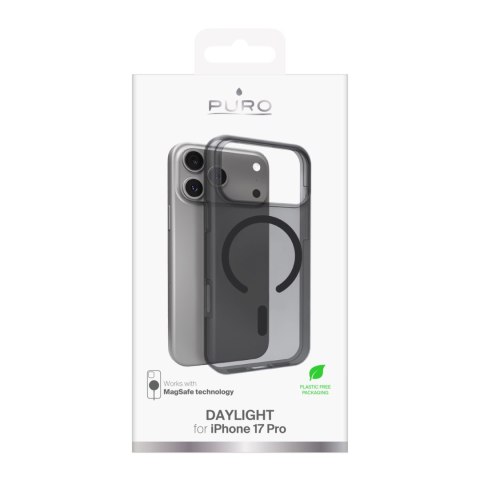 Etui silikonowe na iPhone 17 Pro Magsafe Daylight - półprzezroczyste czarne