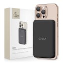 Powerbank bezprzewodowy 10000 mAh USB-A USB-C 15W - czarny