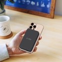 Powerbank bezprzewodowy 10000 mAh USB-A USB-C 15W - czarny
