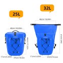 Torba sakwa rowerowa wodoodporna 25-32L - niebieska