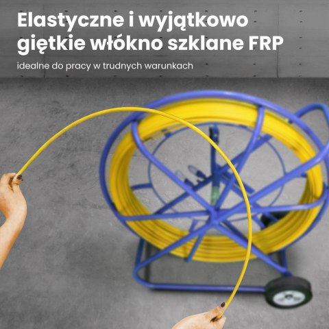 Extralink Pilot do przeciągania kabli Pilot 9mm 150m włókno szklane FRP, śr. 9mm, dł. 150m, żółty