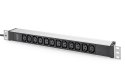 Listwa zasilająca Digitus DN-95426 8005272 z profilem aluminiowym, 12 gniazd, 2m, wtyczka ze stykiem ochronnym