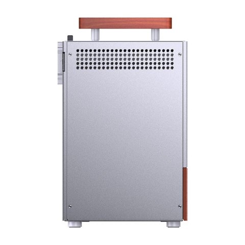 Obudowa PC Jonsbo T6 Mini-Tower, Mini-ITX, szkło hartowane, drewno - srebrna