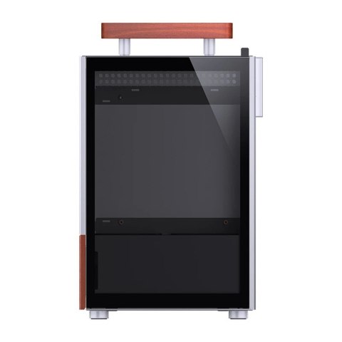 Obudowa PC Jonsbo T6 Mini-Tower, Mini-ITX, szkło hartowane, drewno - srebrna