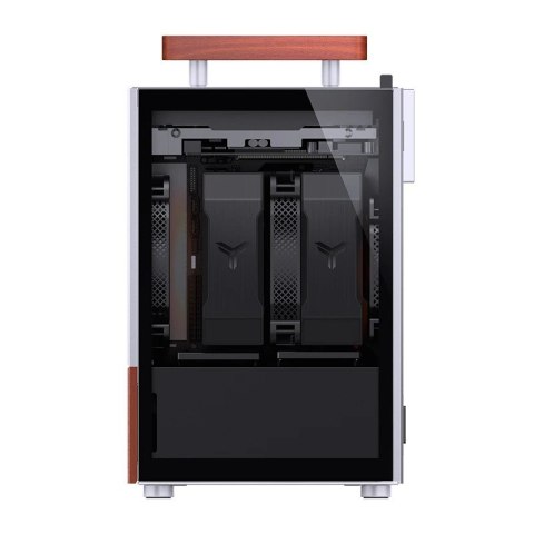 Obudowa PC Jonsbo T6 Mini-Tower, Mini-ITX, szkło hartowane, drewno - srebrna